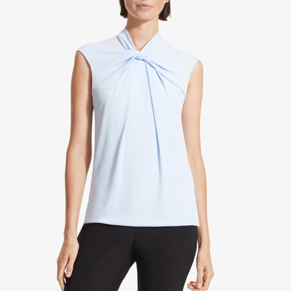 MM LaFleur The Walters Top—Knit Crepe Oxord Blue
